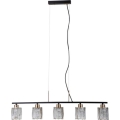 ITALUX - Hanglamp met kabel SIMONA 5xE14/40W/230V zwart/goud