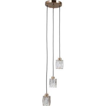 ITALUX - Hanglamp met kabel TORNO 3xE14/40W/230V goudkleurig