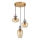 ITALUX - Hanglamp met kabelophanging FANDA 3xE27/40W/230V goud/rookbeige