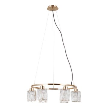 ITALUX - Kroonluchter aan kabel SIMONA 6xE14/40W/230V goud