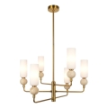 ITALUX - Kroonluchter met stang SANTOS 6xG9/40W/230V goud