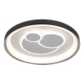 ITALUX - LED Dimbare plafondlamp FLORINA LED/46W/230V 3000/4000/6500K Ø 49 cm zwart + afstandsbediening