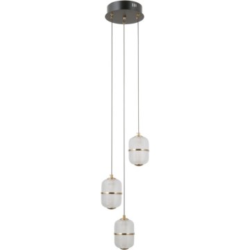 ITALUX - LED-hanglamp ALANI aan kabel 3xLED/5W/230V 3000K zwart/goud
