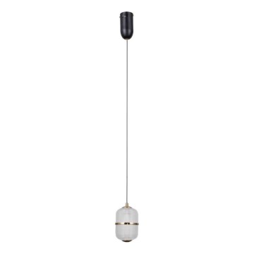 ITALUX - LED-hanglamp met kabel ALANI LED/6W/230V 3000K zwart/goud