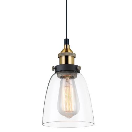 ITALUX - Hanglamp aan een koord FRANCIS 1xE27/40W/230V zwart/goud