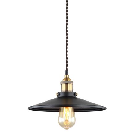 ITALUX - Hanglamp aan een koord VERDA 1xE27/40W/230V diameter 26 cm zwart