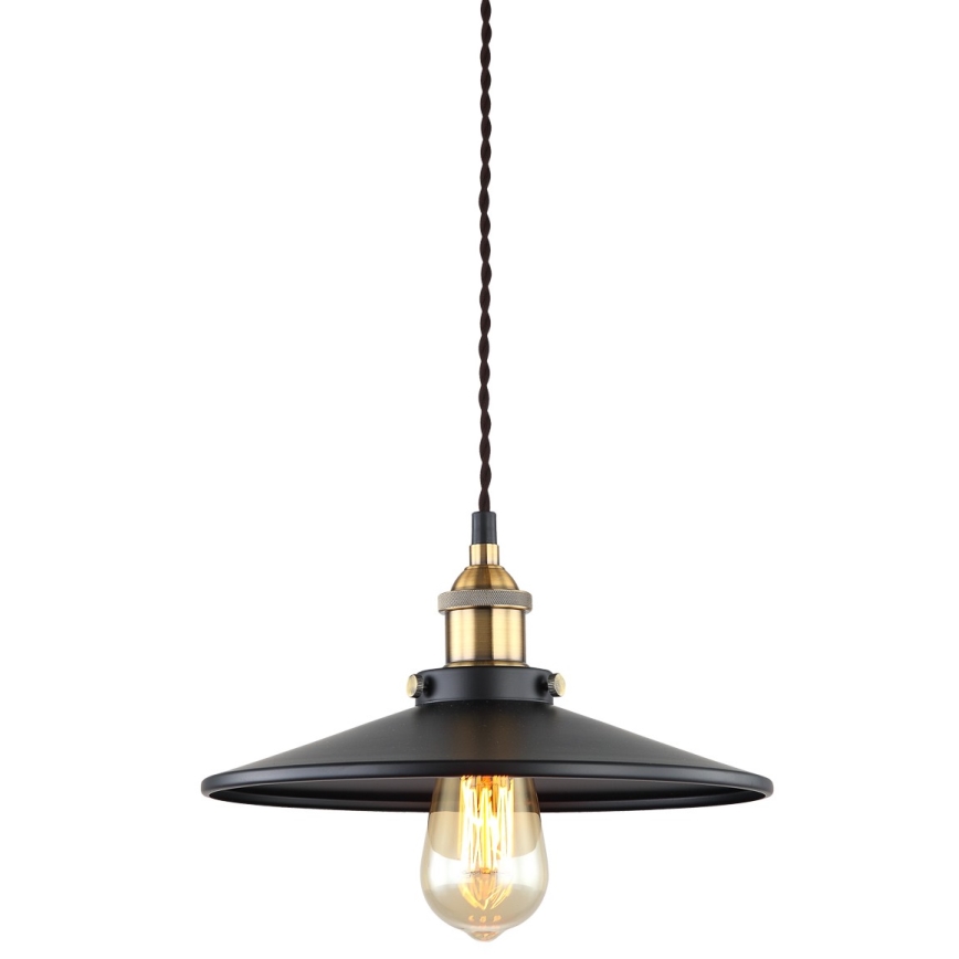 ITALUX - Hanglamp aan een koord VERDA 1xE27/40W/230V diameter 26 cm zwart