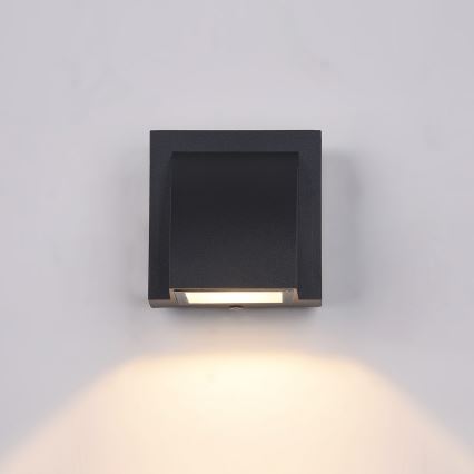 ITALUX - LED Wandlamp voor buiten EDGAR LED/3W/230V IP54 3000K zwart