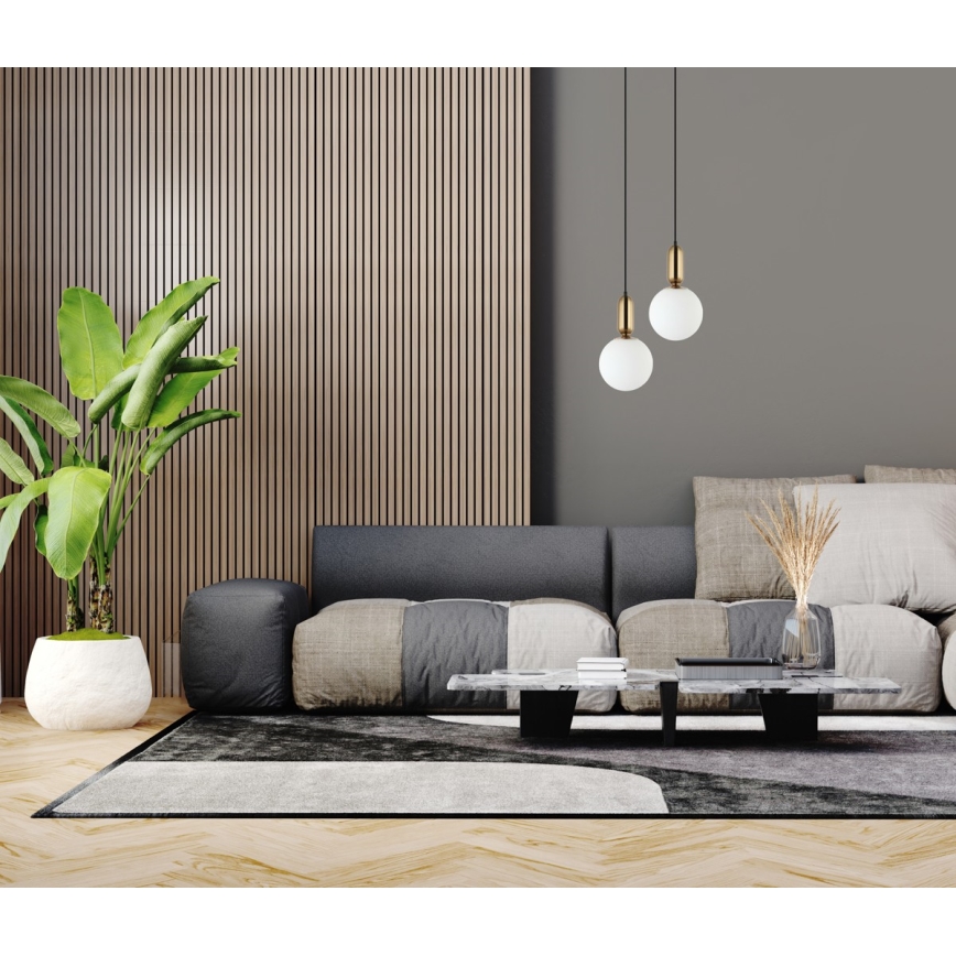 ITALUX - Hanglamp aan kabel ALDEVA 1xE27/40W/230V Ø 20 cm zwart/brons