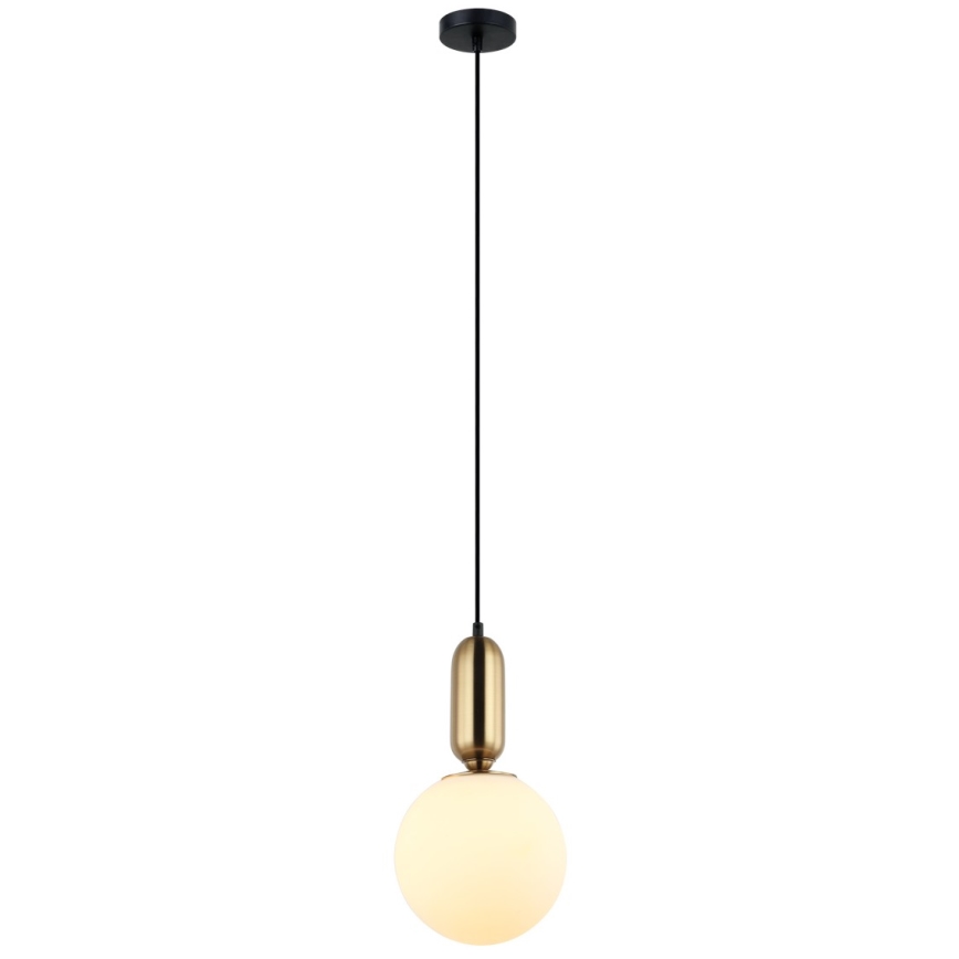 ITALUX - Hanglamp aan kabel ALDEVA 1xE27/40W/230V Ø 20 cm zwart/brons