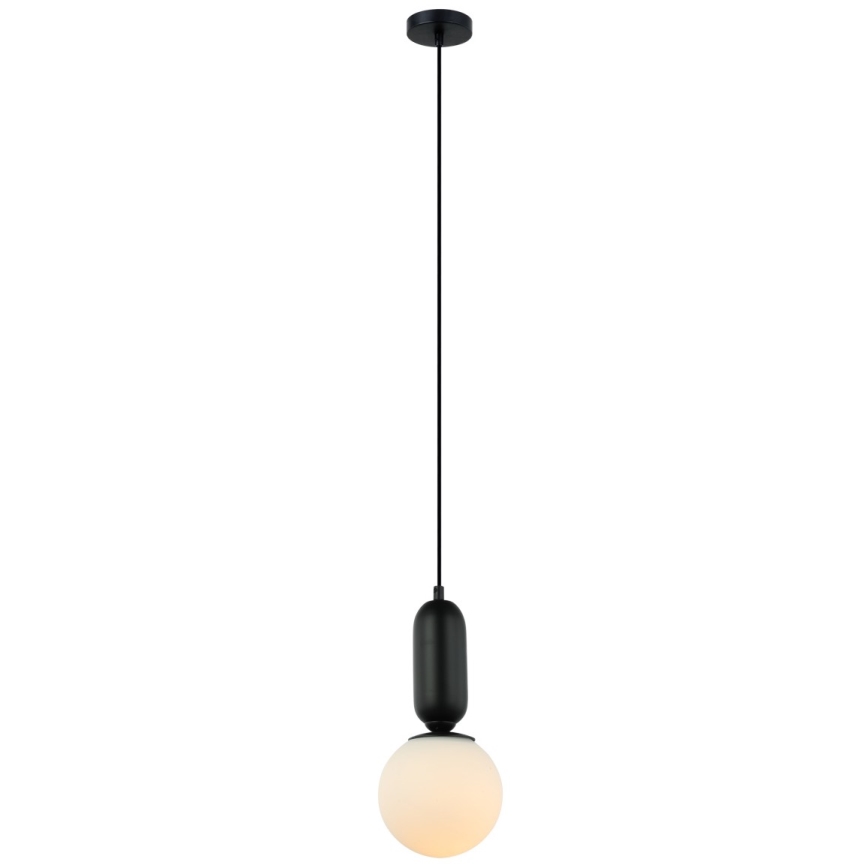 ITALUX - Hanglamp aan een koord ALDEVA 1xE27/40W/230V diameter 15 cm zwart
