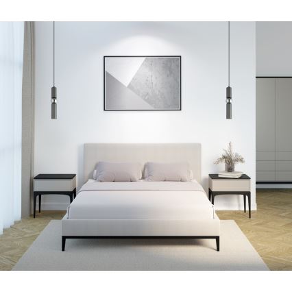 ITALUX - Hanglamp aan een koord ISIDORA 1xGU10/25W/230V antraciet/glanzend chroom