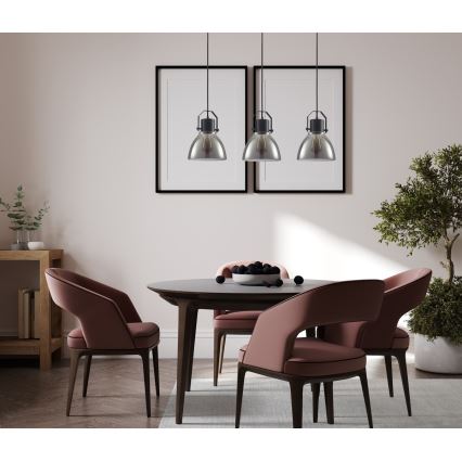 ITALUX - Hanglamp aan een koord DARLENA 3xE27/40W/230V zwart