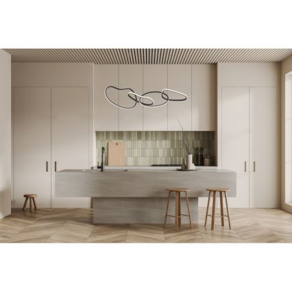 ITALUX - LED-pendel aan kabel FONTE LED/60W/230V 3000/4000/6000K zwart