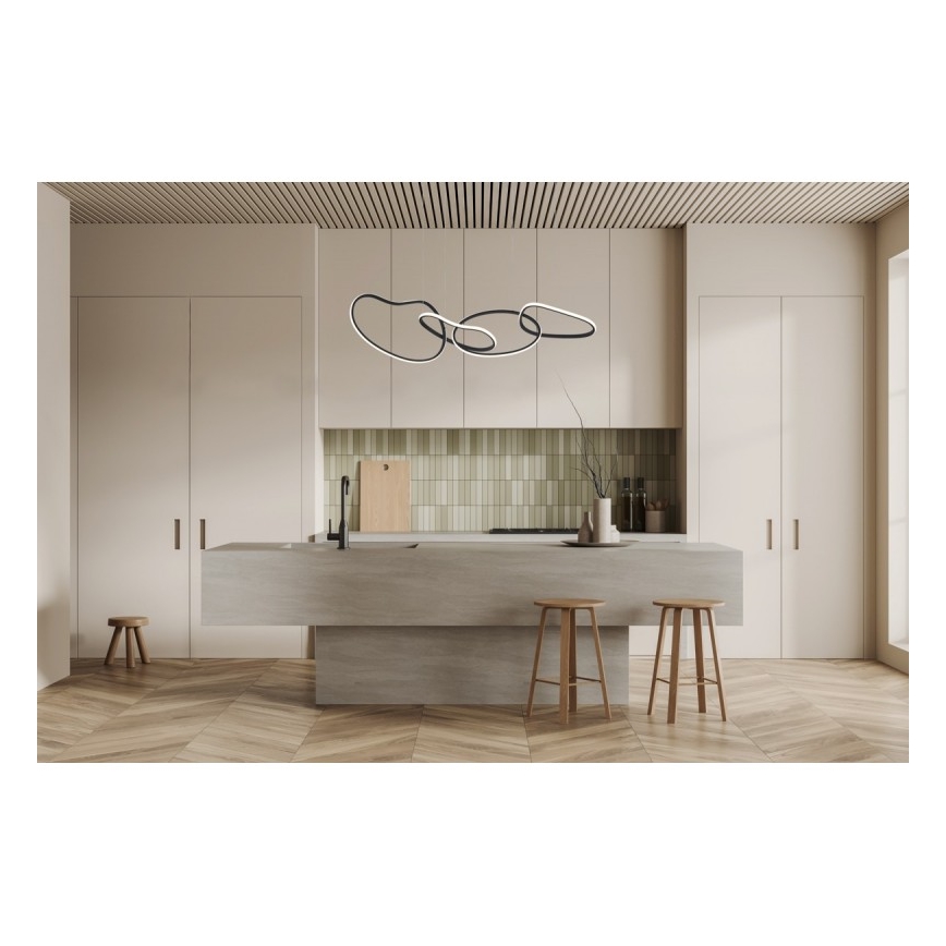 ITALUX - LED-pendel aan kabel FONTE LED/60W/230V 3000/4000/6000K zwart