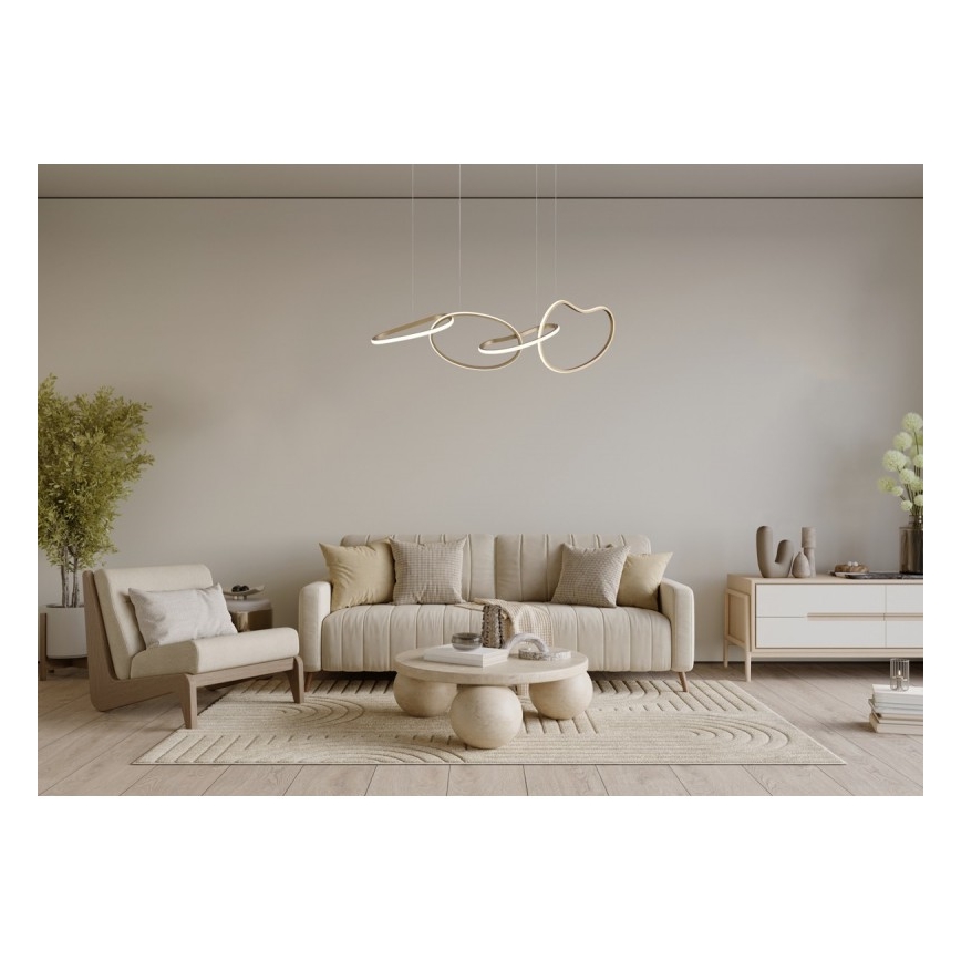 ITALUX - LED-kroonluchter met kabel FONTE LED/60W/230V 3000/4000/6000K goud