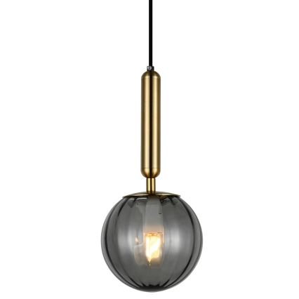 ITALUX - Hanglamp aan een koord RAVENA 1xE27/5W/230V zwart/messing