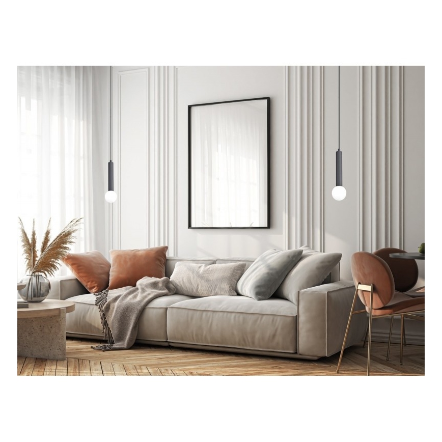 ITALUX - Hanglamp aan kabel FILANO 1xG9/5W/230V zwart
