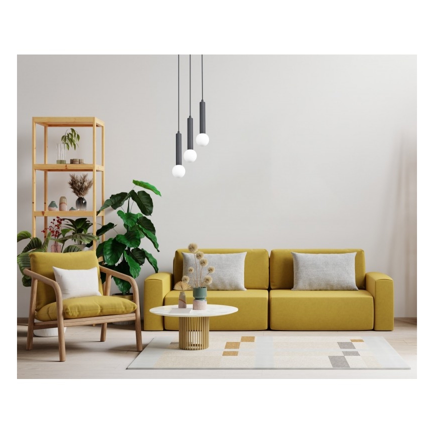 ITALUX - Hanglamp aan snoer FILANO 3xG9/5W/230V zwart