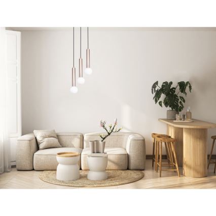 ITALUX - Hanglamp aan kabel FILANO 3xG9/5W/230V roségoud