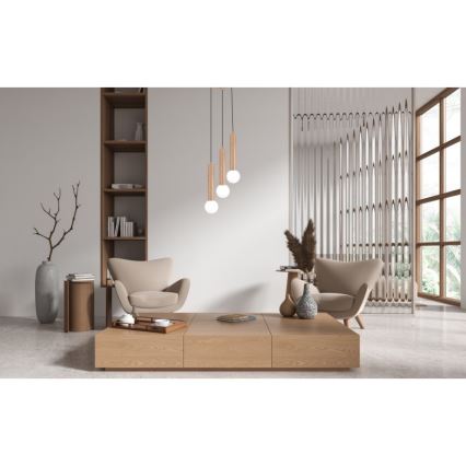 ITALUX - Hangkroonluchter FILANO 3xG9/5W/230V bruin
