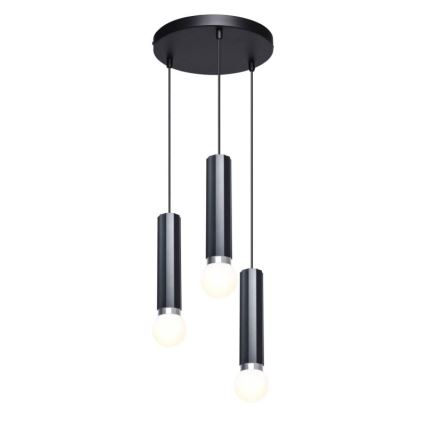 ITALUX - Hanglamp aan kabel MACERA 3xE27/40W/230V zwart