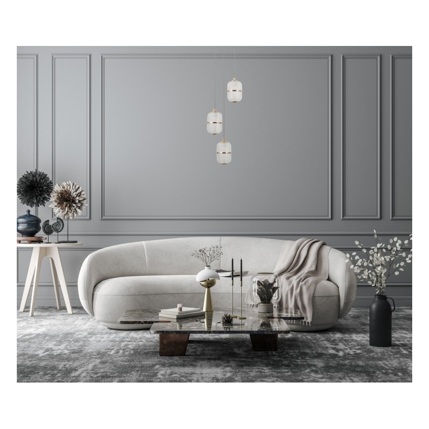 ITALUX - LED-hanglamp ALANI aan kabel 3xLED/5W/230V 3000K zwart/goud