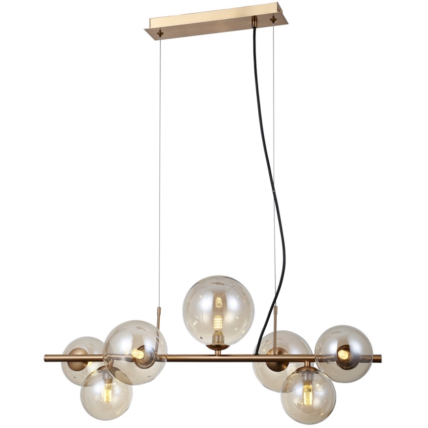 ITALUX - Hanglamp aan kabel CANELLO 7xG9/5W/230V messing