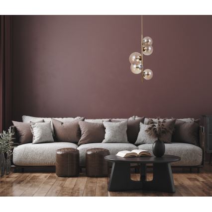 ITALUX - Hanglamp met vaste pendel CANELLO 5xG9/5W/230V messing