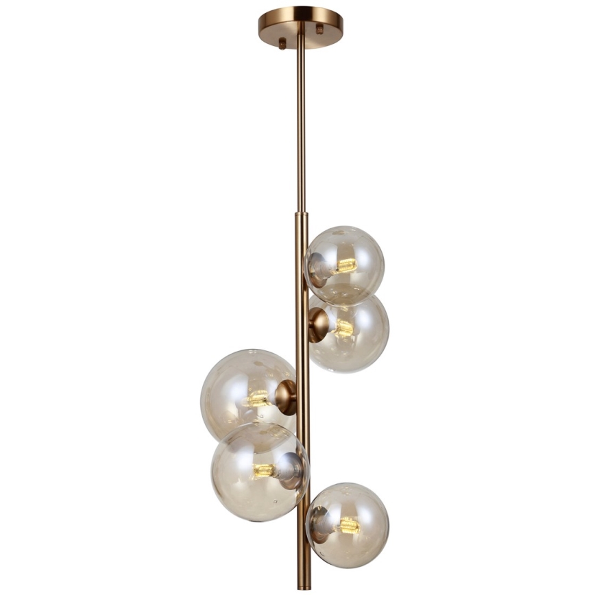 ITALUX - Hanglamp met vaste pendel CANELLO 5xG9/5W/230V messing