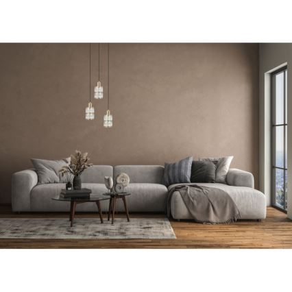 ITALUX - Hanglamp met kabel ALMA 3xE27/40W/230V goud