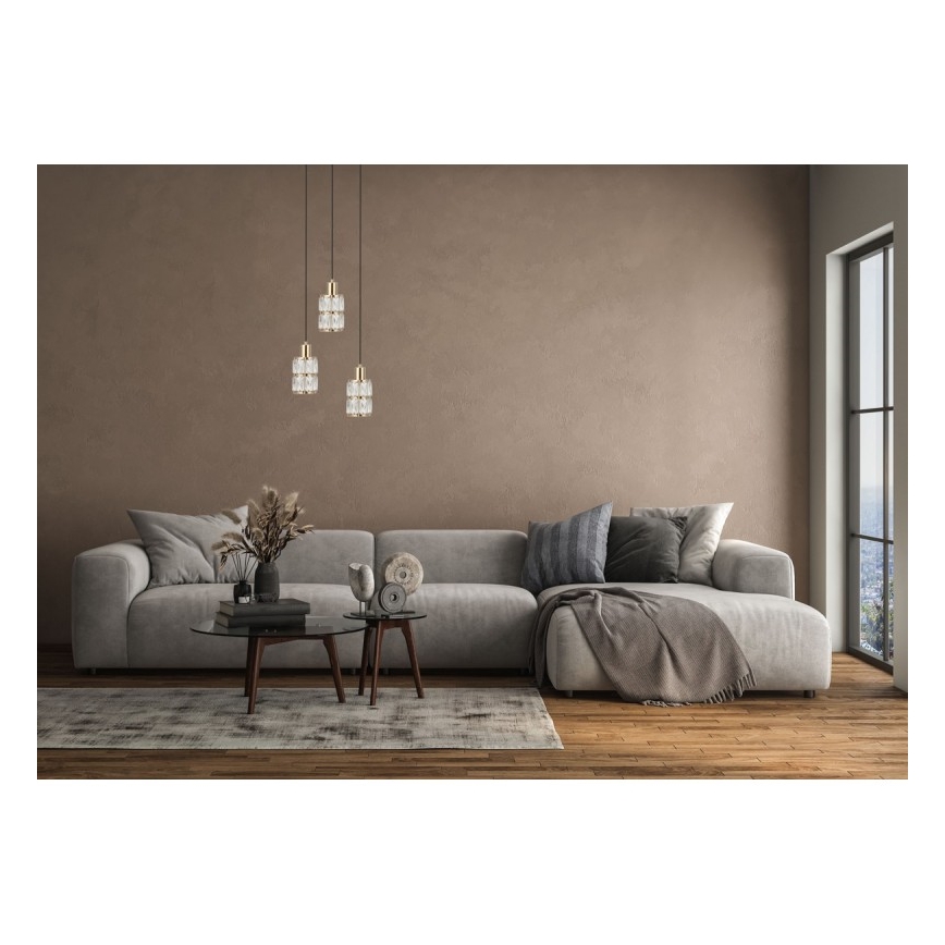 ITALUX - Hanglamp met kabel ALMA 3xE27/40W/230V goud