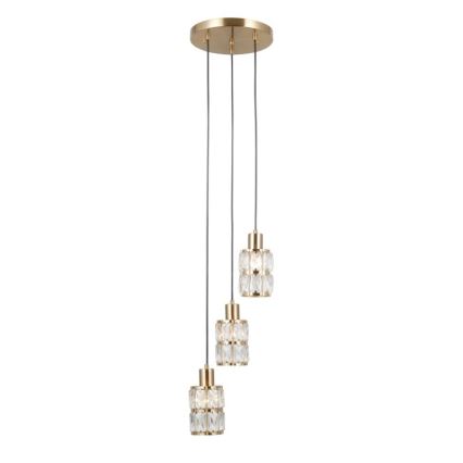 ITALUX - Hanglamp met kabel ALMA 3xE27/40W/230V goud