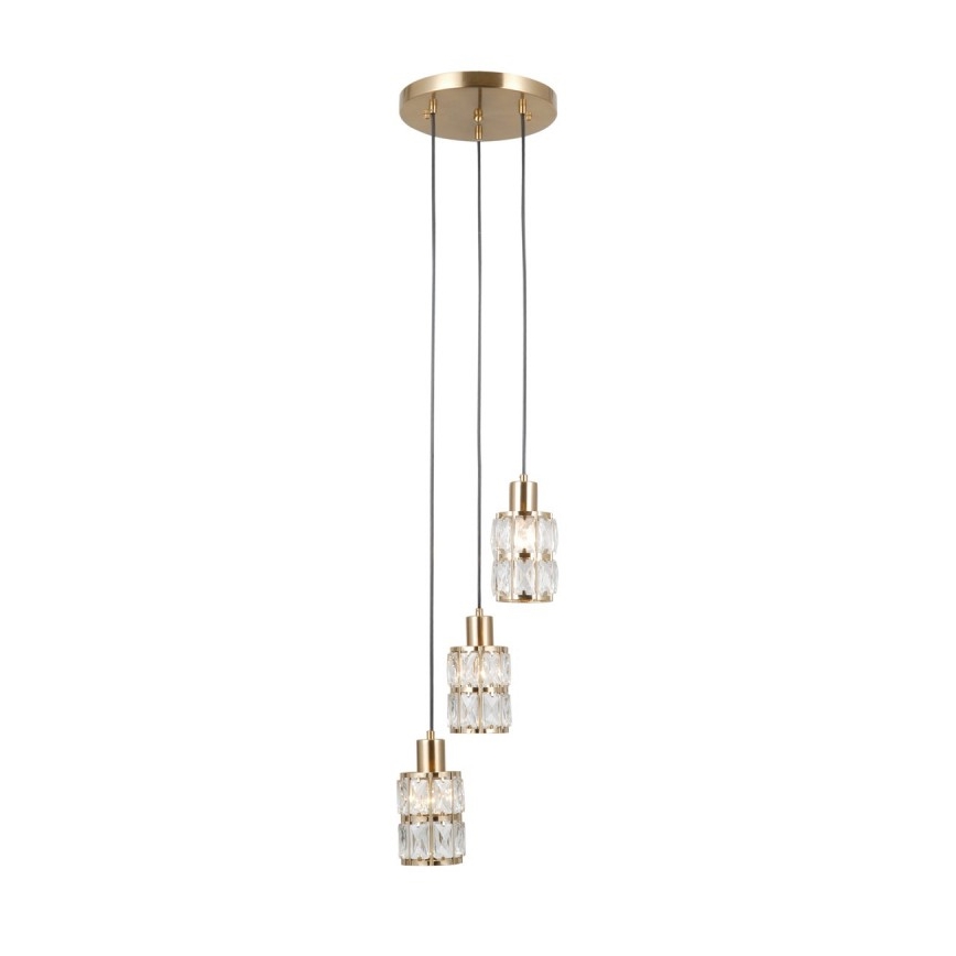 ITALUX - Hanglamp met kabel ALMA 3xE27/40W/230V goud
