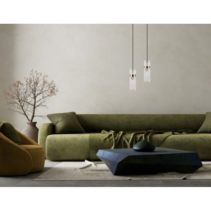 ITALUX - Gouden hanglamp TARASO met kabel 1xE14/40W/230V