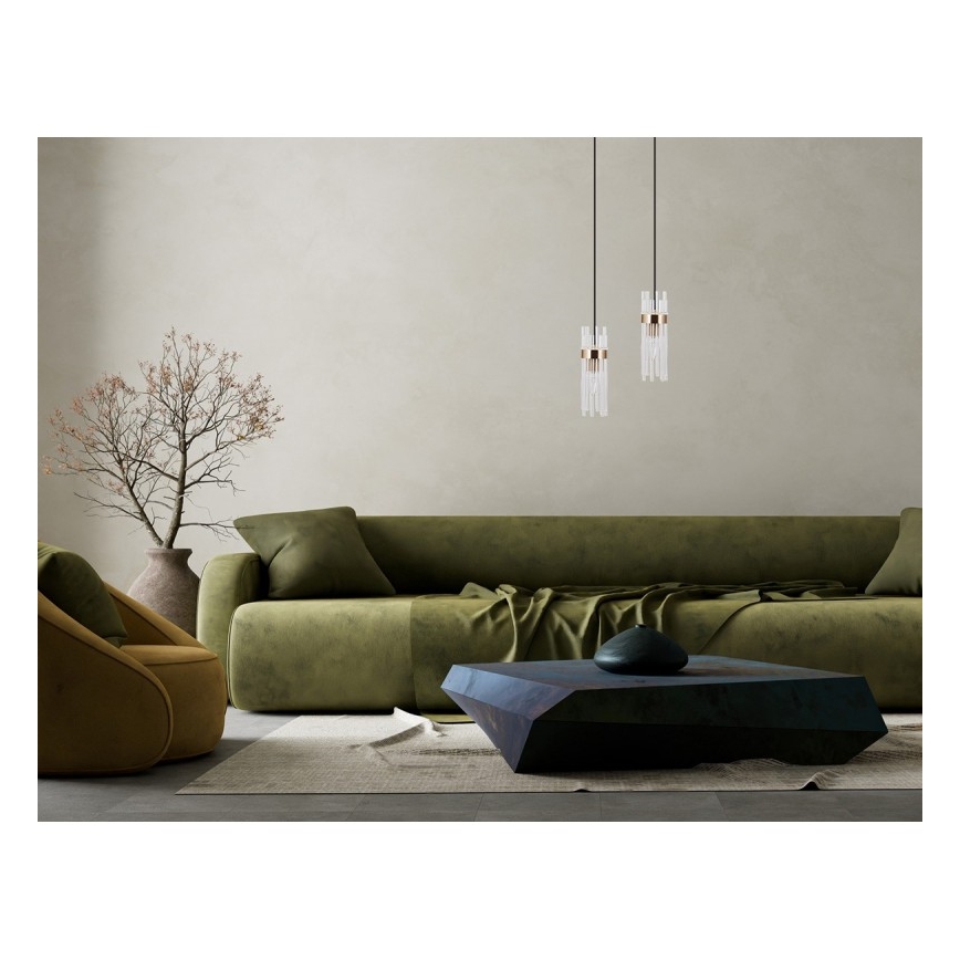 ITALUX - Gouden hanglamp TARASO met kabel 1xE14/40W/230V