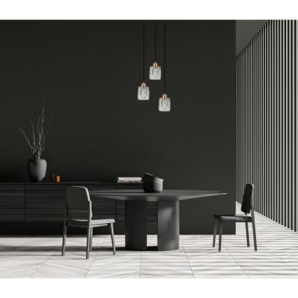 ITALUX - TORNO hanglamp met kabel 3xE14/40W/230V zwart/goud