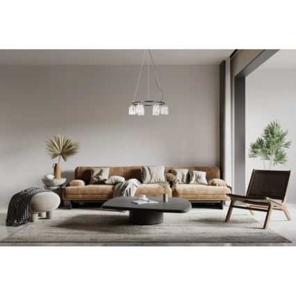 ITALUX - Hanglamp met kabel SIMONA 6xE14/40W/230V zwart/goud