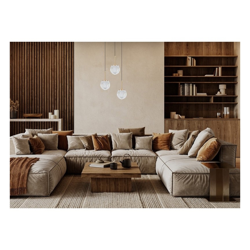 ITALUX - Hanglamp aan kabel PADRI 3xG9/5W/230V goudkleurig