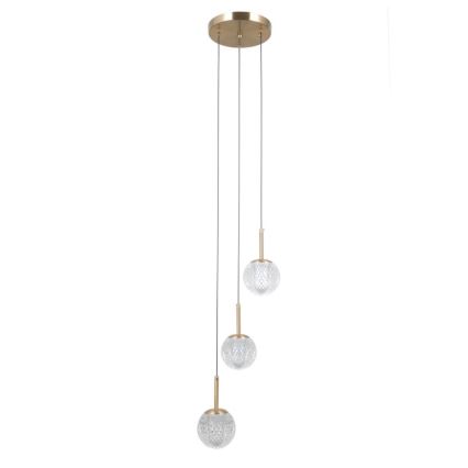 ITALUX - Hanglamp aan kabel PADRI 3xG9/5W/230V goudkleurig