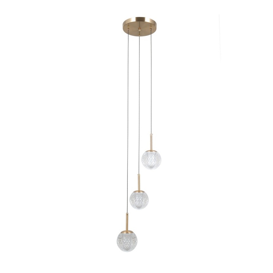 ITALUX - Hanglamp aan kabel PADRI 3xG9/5W/230V goudkleurig