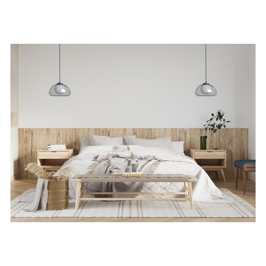 ITALUX - Pendellamp aan kabel AINALE 1xG9/7W/230V zwart/rookzwart