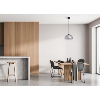 ITALUX - Pendellamp aan kabel AINALE 1xG9/7W/230V zwart/rookzwart