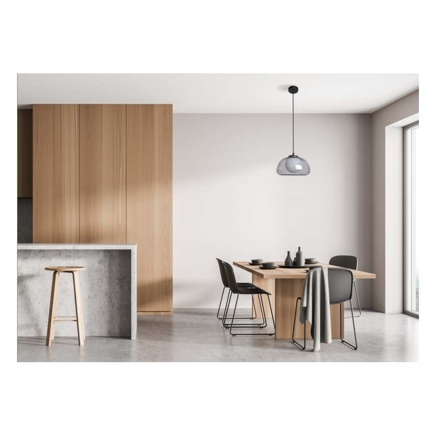 ITALUX - Pendellamp aan kabel AINALE 1xG9/7W/230V zwart/rookzwart