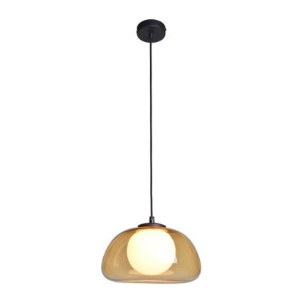 ITALUX - Pendellamp met kabel AINALE 1xG9/7W/230V zwart/rookbruin