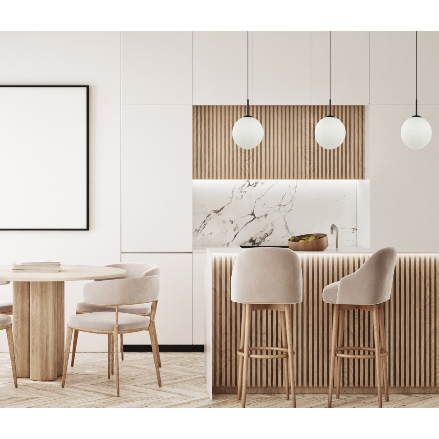ITALUX - Hanglamp aan kabel DEORE 1xE27/40W/230V Ø 30 cm zwart