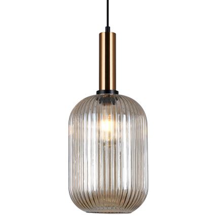 ITALUX - Hanglamp aan een koord ANTIOLA 1xE27/40W/230V diameter 20 cm brons