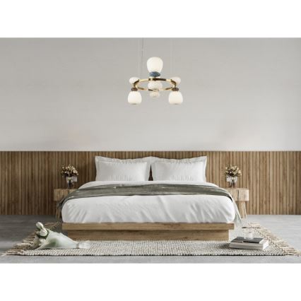 ITALUX - LED-hanglamp aan kabel EVANS LED/33W/230V 3000K goud/blauw/bruin