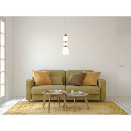 ITALUX - LED-hanglamp met kabel EVANS LED/19W/230V 3000K goud/blauw/bruin