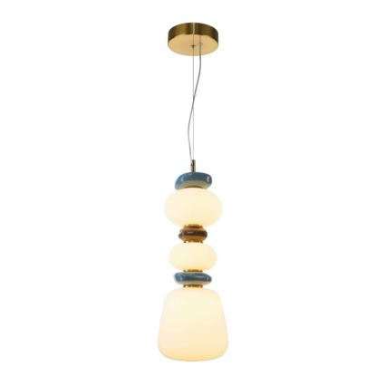 ITALUX - LED-hanglamp aan een kabel EVANS LED/15W/230V 3000K goud/blauw